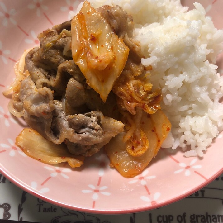 豚キムチもやしご飯